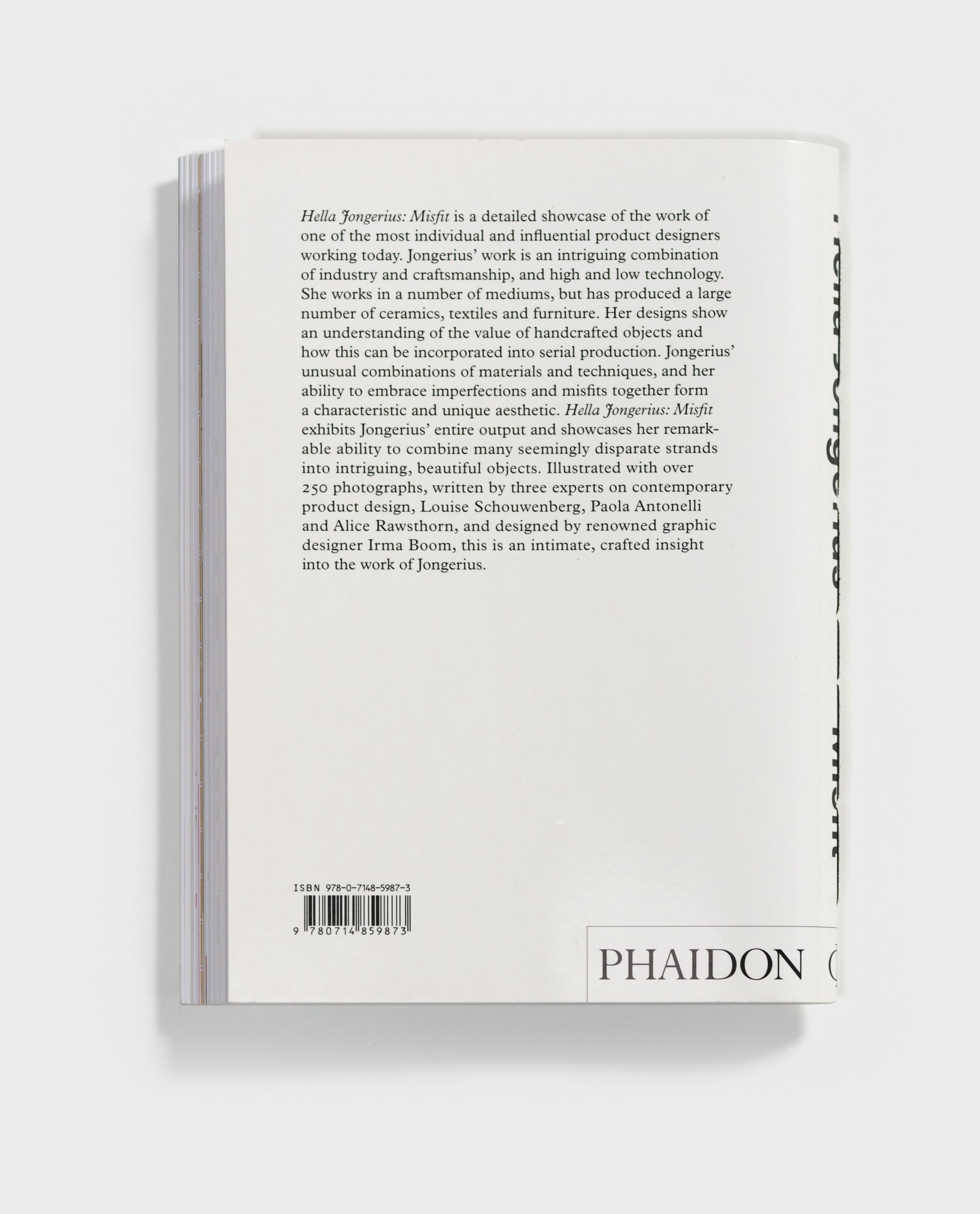 Misfit by Hella Jongerius — back cover