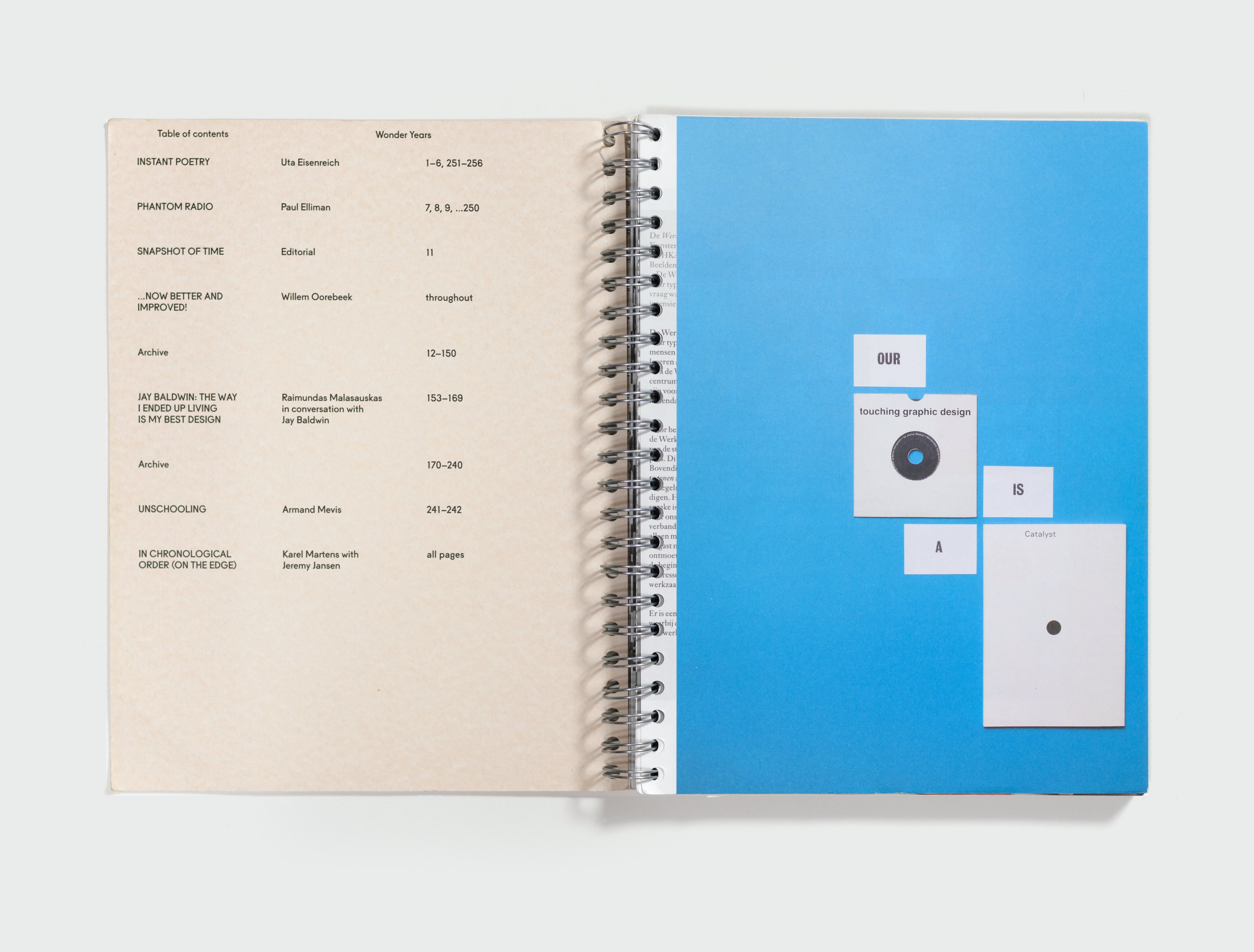 Wonder Years: Werkplaats Typografie 1998–2008 — spread 1